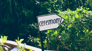 Ceremony this way sign     