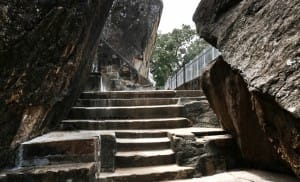 Stone carved stairs at Anuradhapura