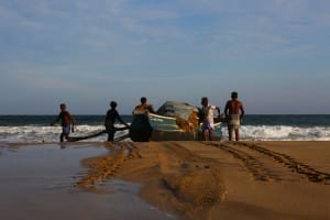Fisherman on Talalla Beach   