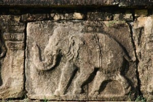 Stone carved elephant 