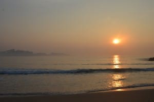 Orange sunset on Talalla Beach     
