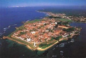 Galle city aerial view  