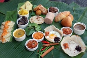 Sri Lankan breakfast    